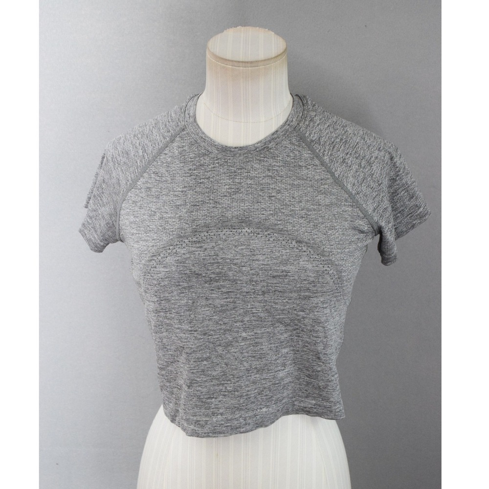 Lululemon Swiftly Tech Short Sleeve 2.0 Crop 8 Grey Athletic Top Race Length